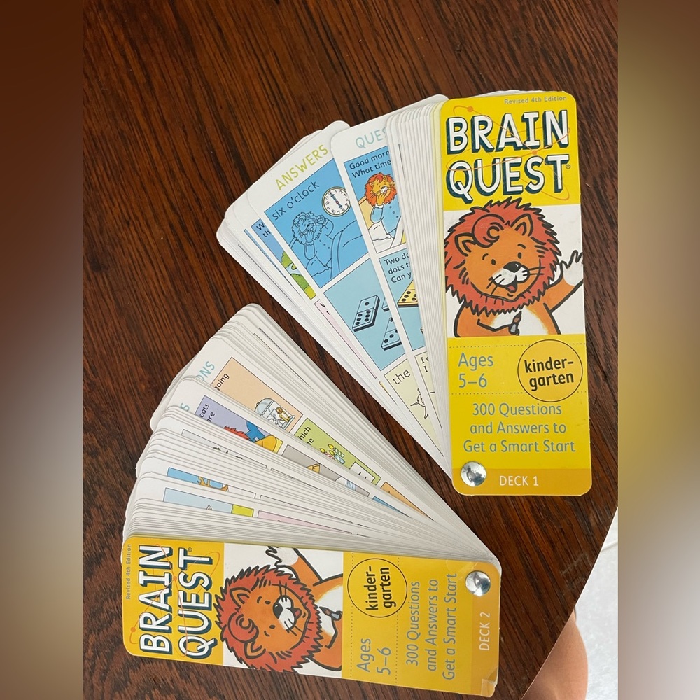 Brain quest for kids 5-6 deck 1 and 2
